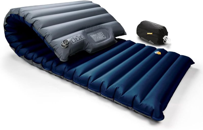 Photo 1 of 
ZOOOBELIVES Extra Thickness | Wide Plus Sleeping Pad with Built-in Pump, Inflatable Camping Mattress of Ultimate Comfort for Car Camping, Tent