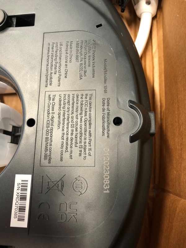 Photo 6 of 4moms MamaRoo Multi-Motion Baby Swing in Classic Grey with Plush Infant Insert, Dark Grey Swing + Plush Fabric