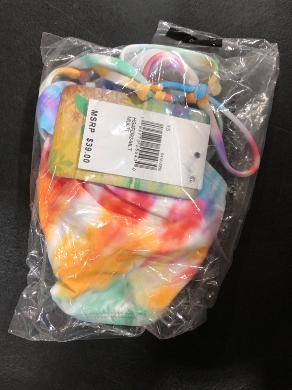 Photo 2 of Hobie Women's Standard Side Tanga Bikini Swimsuit Bottom, Multi//Ride Or Dye Tie Dye size XS