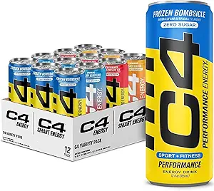 Photo 1 of Cellucor C4 Performance & Smart Energy Drink Official Variety Pack | Zero Sugar Carbonated Pre Workout Energy | 150+200mg Caffeine with Beta Alanine | 4 Flavors | 12 Fl Oz (12 Pack)