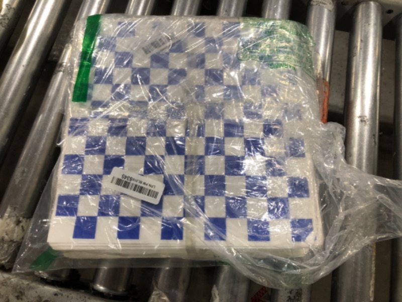 Photo 2 of Fasmov 1000 Sheets 12 x 12 inches Sandwich Paper Deli Basket Liner Wrap Food Basket Liners Wrapping Checkered Sheets, Blue & White