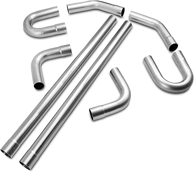 Photo 1 of JY PERFORMANCE 2.5 Inch Universal T304 Stainless Steel Exhaust Pipe Tubing Kit 16 Gauge Custom Straight U Bend 45 & 90 Degree Mandrel 8PCS 