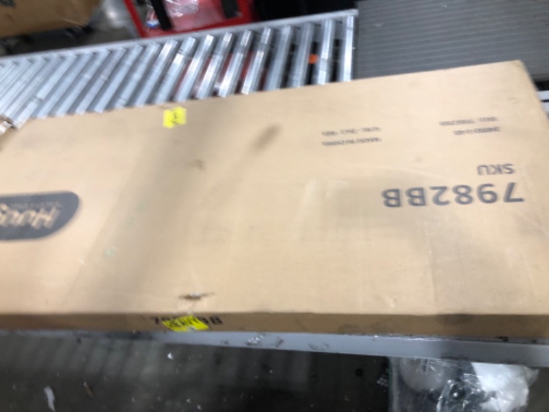 Photo 1 of Huuger Computer Desk, 80 Inch Office Desk, Gaming Desk with Storage, Writing Desk Work Desk for Home Office, Study, Long Simple Desk, Large Legroom, Metal Frame, Black