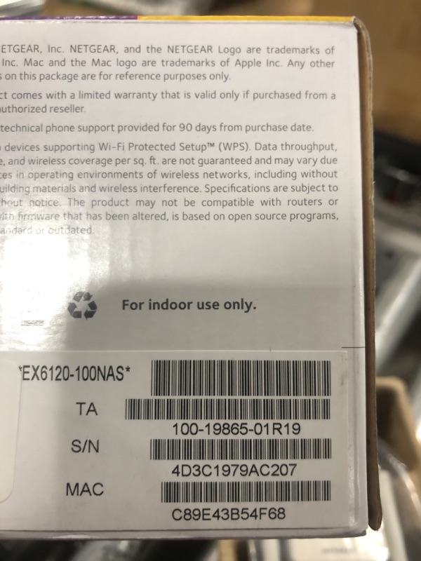 Photo 3 of NETGEAR Wi-Fi Range Extender EX6120 - Coverage Up to 1500 Sq Ft and 25 Devices with AC1200 Dual Band Wireless Signal Booster and Repeater (Up to 1200Mbps Speed)