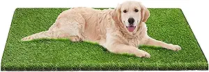 Photo 1 of Artificial Grass, 51" x 26" Dog Pee Pads, Professional Dog Potty Training Rug, Large Dog Grass Mat with Drainage Holes, Pet Turf Indoor Outdoor Flooring Fake Grass Doormat (26x51 inches). 