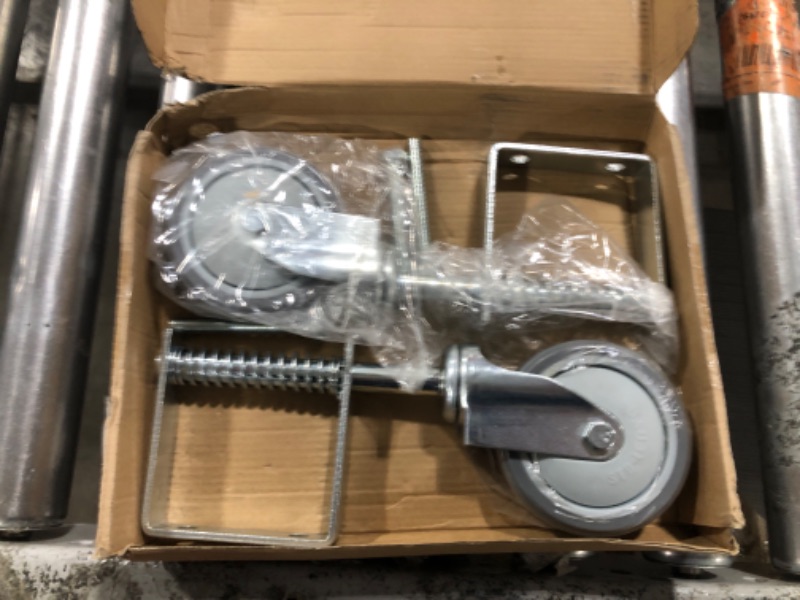 Photo 1 of ERKOON 2 Packs Heavy Duty Gate Wheel Spring-Loaded Gate Casters, 4 inch Sliding Gate Wheels for Wooden Gate, Metal Tube Gate, Fence, 250-500lbs Load Capacity