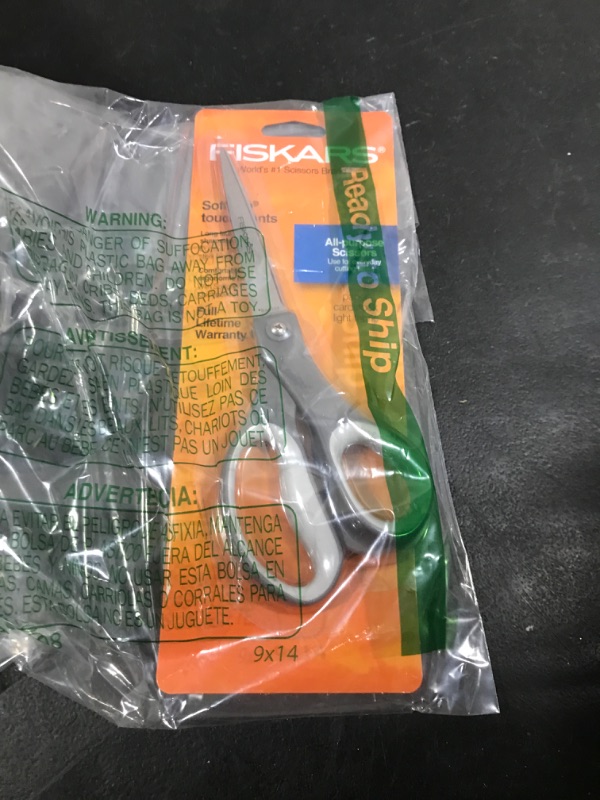 Photo 2 of FISKARS All Purpose Scissors - High Performance and Designed for Comfort and Cutting - Sharp to Cut but Soft to Hold. Perfect for Art, Crafts and the Office 8" All Purpose