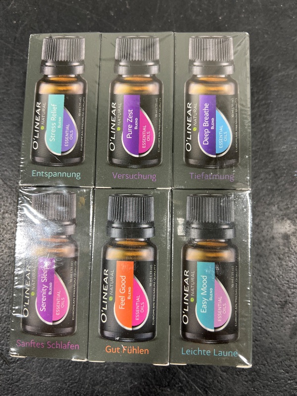 Photo 2 of Top 6 Blends Essential Oils Set - Aromatherapy Diffuser Blends Oils for Sleep, Mood, Breathe, Muscle Relief, Temptation, Feel Good, Anxiety Relief