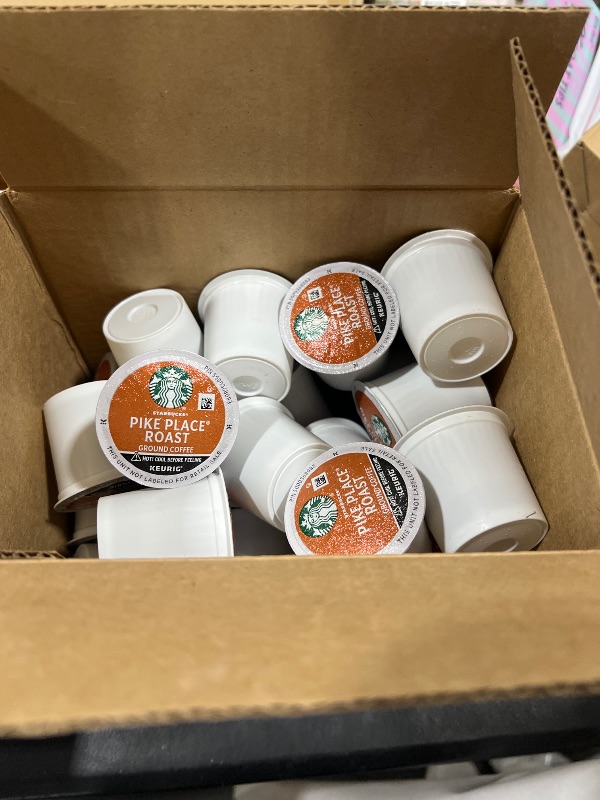Photo 1 of arbucks K-Cup Coffee Pods—Medium Roast, Pike Place Roast for Keurig Brewers—100% Arabica - A smooth, well-rounded perfect blend of Latin American beans with subtly rich flavors of Cocoa and Praline