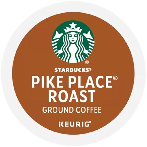 Photo 1 of arbucks K-Cup Coffee Pods—Medium Roast, Pike Place Roast for Keurig Brewers—100% Arabica - A smooth, well-rounded perfect blend of Latin American beans with subtly rich flavors of Cocoa and Praline