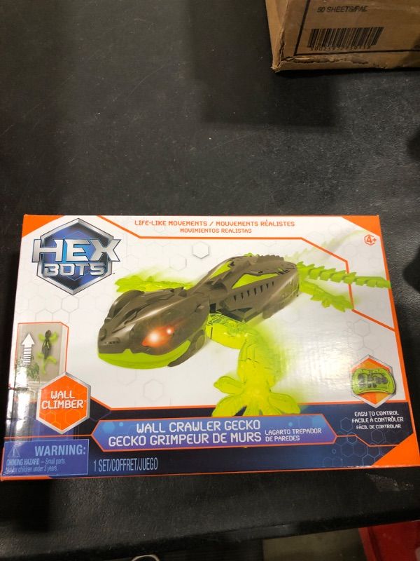 Photo 2 of HEX BOTS Wall Crawler Gecko, Rechargeable Remote Control Robot Kids Toys, Climbs up Walls for Prank Toys & Games, RC Robot Toys for Boys & Girls Ages 4 & Up