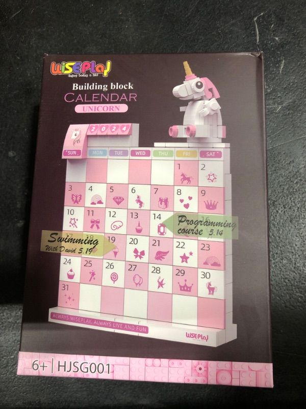 Photo 2 of WIsePlay Unicorn Calendar Building Block Set 2024 Year - Unicorn Toys for Girls age 6-8 - Stocking Stuffers for Girls - Birthday and Christmas Unicorn Gifts for Girls and Boys