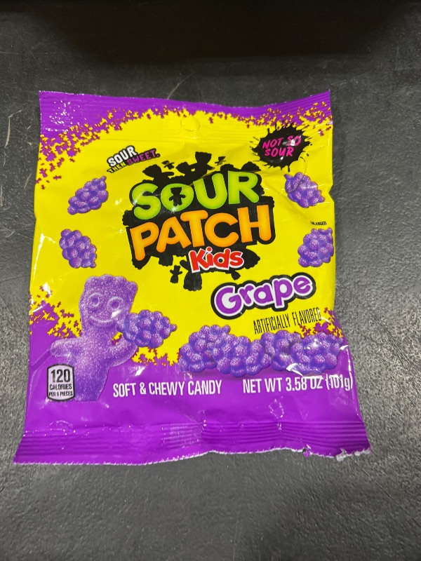 Photo 3 of 07-12-2024   SOUR PATCH KIDS Grape Soft and Chewy Candy, Bulk Candy, 12 - 5.06 oz Bags