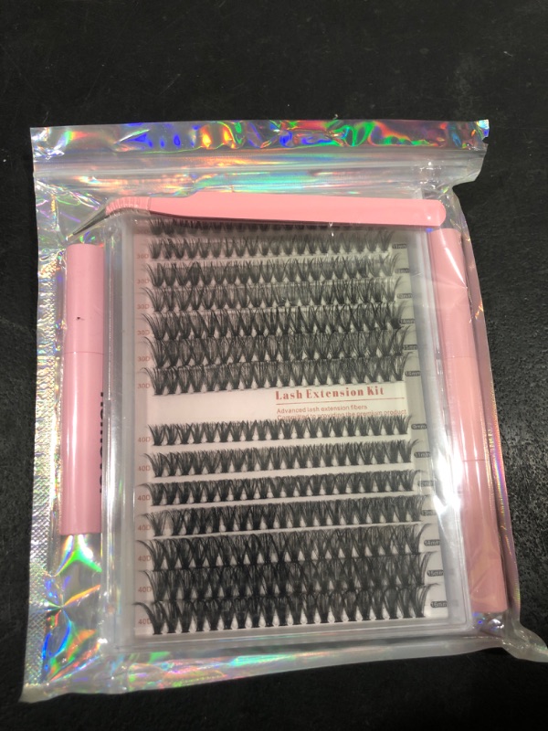 Photo 2 of [280pcs Newest] Natural Lash Clusters Kit: DIY Eyelash Extension Kit, Individual Lashes, Wispy Lash Clusters, Fluffy Clusters, Mink Lash Clusters, Volume Lash Set