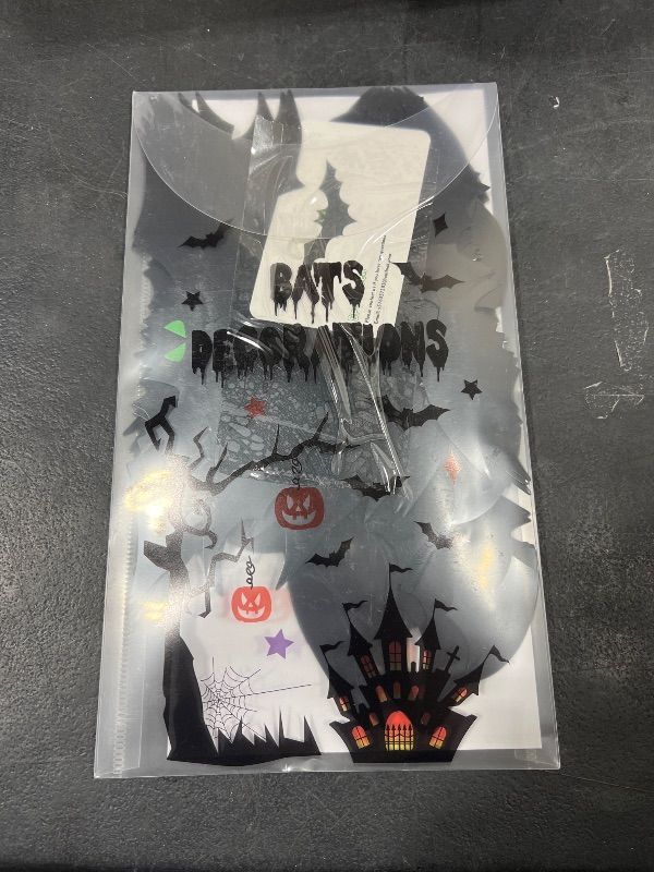 Photo 2 of Bats Halloween Decorations Indoor, 110 Pcs Halloween Bats with Glow in The Dark Eyes, 3D Bats for Halloween Wall Decor, 5 Styles, 136 Pcs of Double-Sided Tape Included