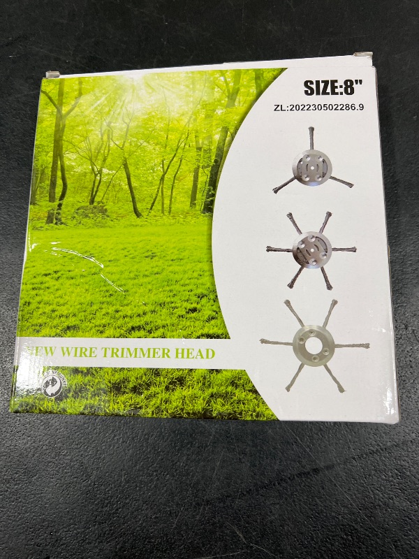 Photo 1 of 8inch Steel Wire Brush Cutter Trimmer Head,Upgraded Less Twisted Wires Unbreakable Wired Trimmer Blade,Less Load for Grass String Trimmer,Indestructible Durable Metal Weed Trimmer Head,Universal Fit
