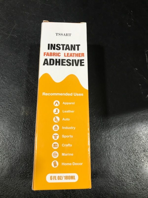 Photo 2 of TSSART Instant Fabric Adhesive - Fast Drying Fabric and Leather Glue for Repairing and Patching, Strong Bonding Waterproof and Flexible - White, 6 fl oz