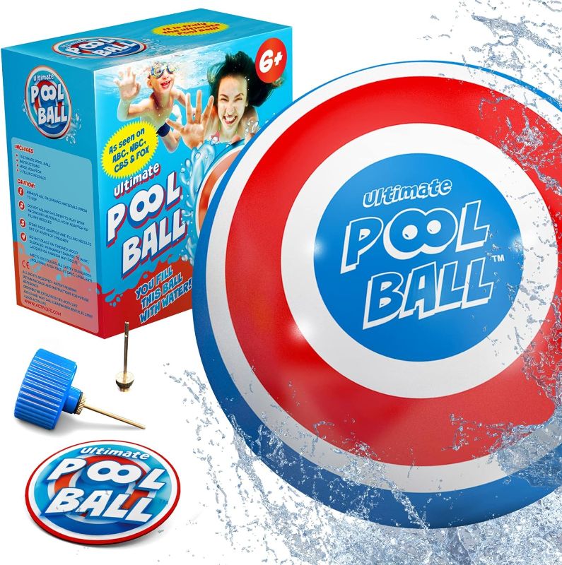 Photo 1 of 
The Ultimate Pool Ball - You Fill This Ball with Water to Play Underwater Games - Dribble Off The Pool Bottom & Pass Under Water for Endless Summer Fun