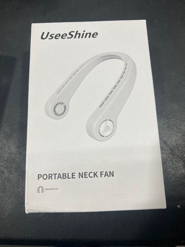 Photo 2 of UseeShine Portable Neck Fan. bladeless neck fan,for Indoor Outdoor Travelling,USB Rechargeable Personal Fan,Rechargeable, Headphone Design,3 Speeds Operated Adjustable,neck fans for women men