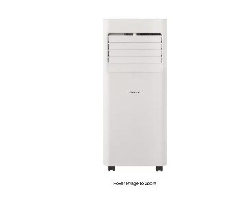 Photo 1 of 5,000 BTU 115-Volt Portable Air Conditioner for 150 sq. ft. Rooms with Dehumidifier and Remote in White


