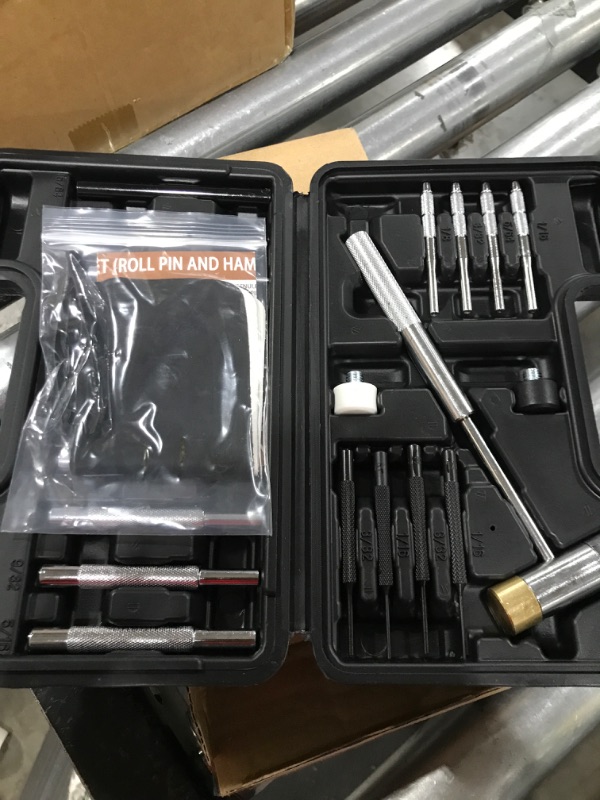 Photo 2 of BESTNULE Punch Set, Pin Punches, Punch Tool, Roll Pin Punch Set, Made of High Quality Metal Material Including Punches and Hammer, Mechanical Repair Tool, with Organizer Storage Box (with Bench Block)
