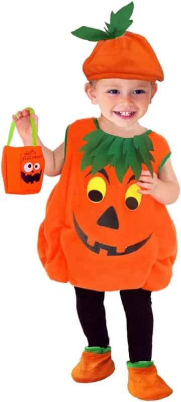 Photo 1 of Toddler Pumpkin Halloween Costume Cosplay Set for Kids Boys Girls M
