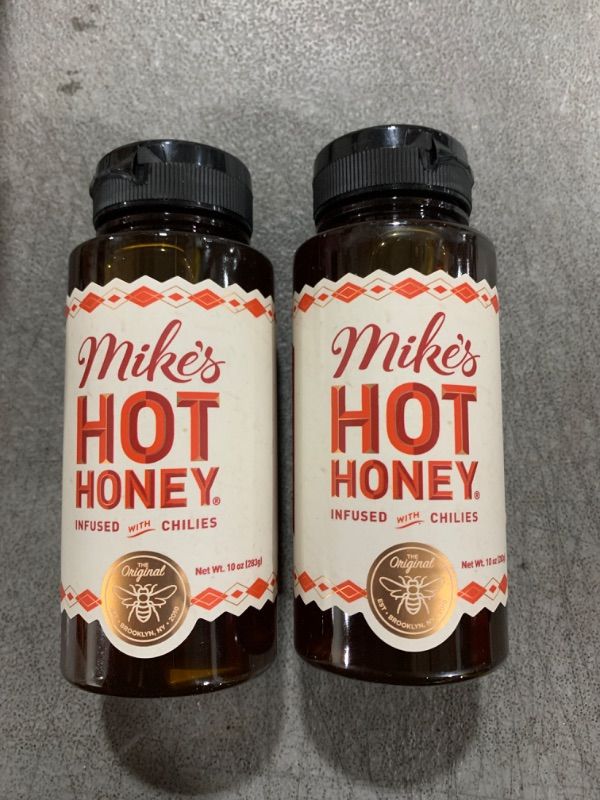 Photo 2 of Mike's Hot Honey, America's #1 Brand of Hot Honey, Spicy Honey, All Natural 100% Pure Honey Infused with Chili Peppers, Gluten-Free, Paleo-Friendly (10oz Bottle, 2 Pack)
