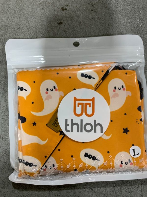 Photo 2 of THLOH Halloween Dog Bandanas - 2 Pack Fall Dog Bibs | Reversible Pumpkin and Ghost Pet Scarf for Boys and Girls | Premium Durable Fabric | Boo Dog Bandana for Medium and Large Dogs (Large)