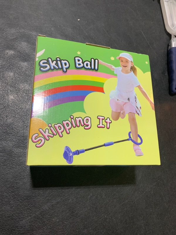 Photo 2 of SIERLIKY Skip Ball for Kids, Foldable Ankle Skip Ball Colorful Light Flashing Jumping Ring, Fitness Jump Rope Sports Swing Ball, for Children Adults Boys Girls Toy (Yellow)