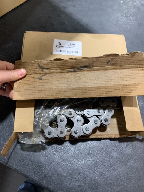 Photo 2 of #80 Roller Chain x 10 Feet + Free Connecting Link