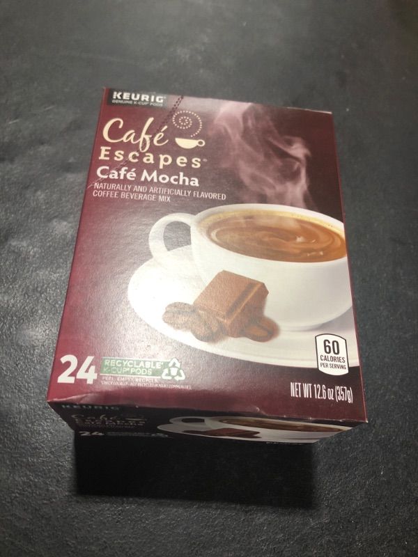 Photo 2 of Cafe Escapes™ Single-Serve Coffee K-Cup® Pods, Cafe Mocha, Carton Of 24 - BBD 18 FEB 2025
