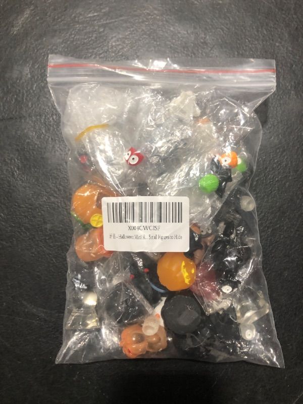 Photo 2 of 44Pcs Halloween Mini Resin Figures Tiny Animals Figures to Hide Skeleton Pumpkin Ghost Miniatures Bulk for Halloween Decorations Party Favors Trick or Treats Classroom Prizes Gifts Goodie Bag Fillers