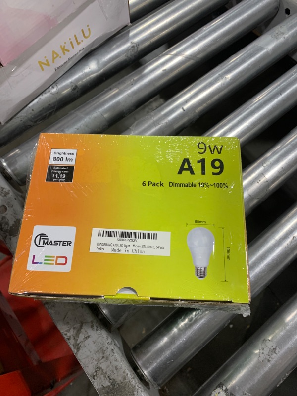 Photo 2 of JIANGSILING A19 LED Light Bulb, 60W Equivalent Light Bulbs, 9W 2700K Warm White, 800 Lumens, Dimmable LED Bulb, E26 Standard Base for Indoor and Outdoor, Energy Efficient ETL Listed, 6-Pack