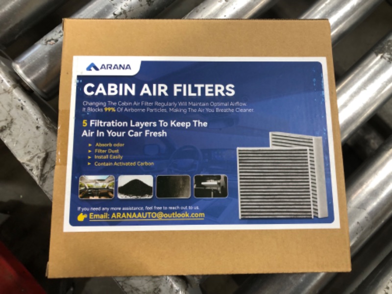 Photo 2 of ARANA CF10285 Cabin Air Filter Scent, CP285 With Activated Carbon Replacement For Ford Edge Fusion Ssv Plug-In Hybrid, Lincoln Continental Mkx Mkz Nautilus, 1 Pack