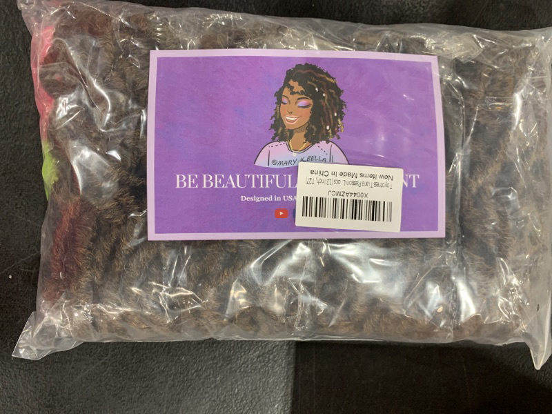 Photo 2 of Toyotress Passion Locs Crochet Hair - 12 Inch 8 Packs Ombre Blonde Faux Locs Crochet Hair Curly Ends, Short Bob Curly Locs Braids Pre-Looped Synthetic Braiding Hair Extensions (12 Inch, T27)