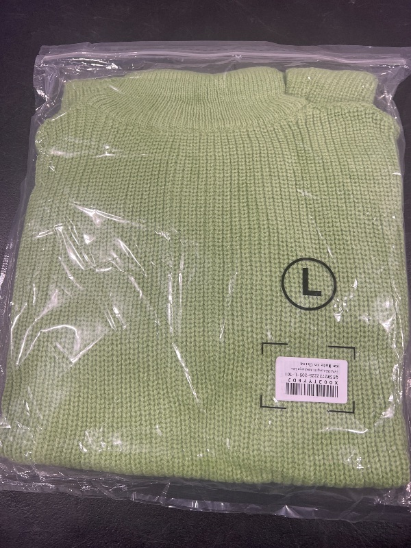 Photo 1 of EVALESS Long Sleeve Sweaters for Women Fall Clothes Business Casual Outfits Trendy 2024 Vintage Cable Knit Tops Quarter Zip Stand Collar Thick Sweaters Oversized Green Sweaters Office Clothes, Large