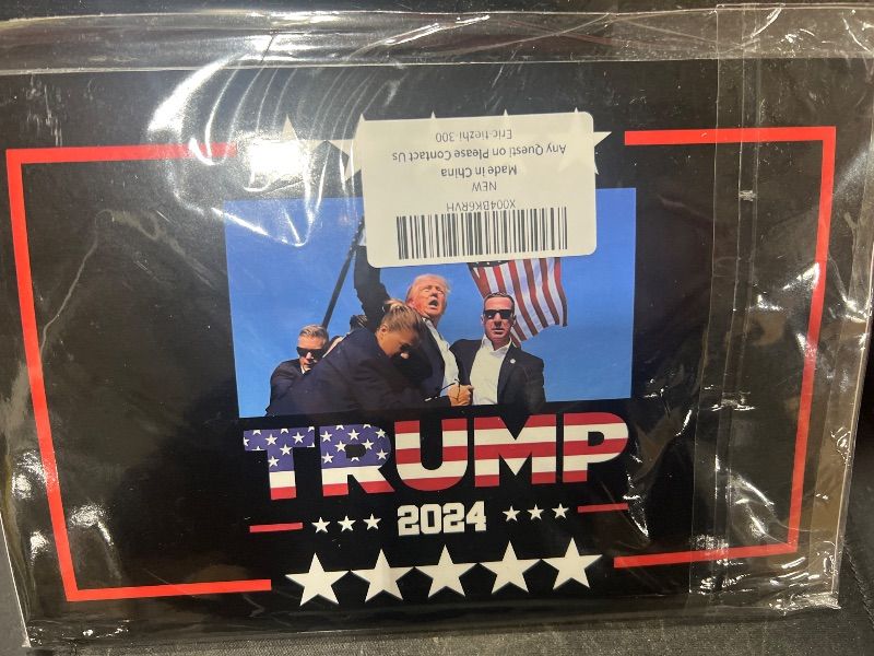 Photo 2 of 10 Pack Trump Survived Shot Trump 2024 Ear Bullet-Proof Pennsylvania Rally Shot Shooting Survivor Fight Strong Fist Pump Stickers Laptop Bumper Decal Window Waterproof Car Stickers(10pc)