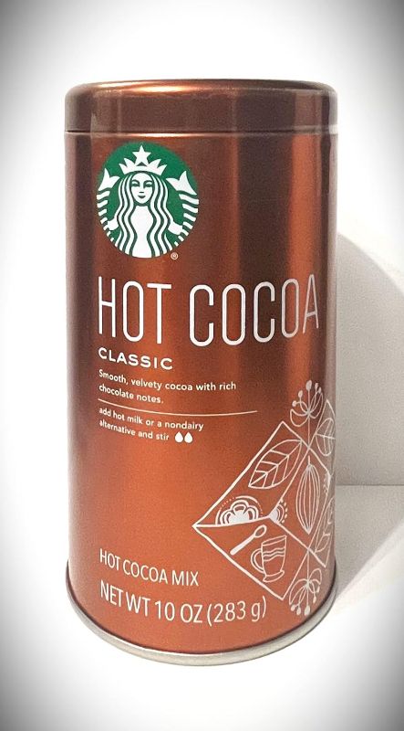 Photo 1 of Starbucks Hot Cocoa Mix Classic 10 OZ Bronze Gift Tin 8 fluid_ounces -- B.B. 07-02-2025