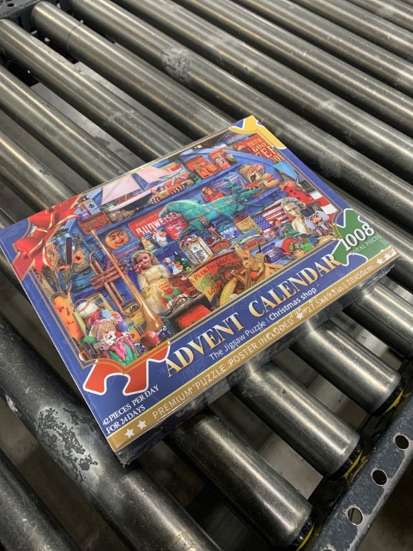 Photo 1 of Advent Calendar Jigsaw Puzzle- 1008 Pieces Christmas Vacation Advent Countdown with 24 Days of Jigsaw Puzzle, 2024 Count Down to Christmas Fidget Advent Calendar for Kids, Adults, Parents 