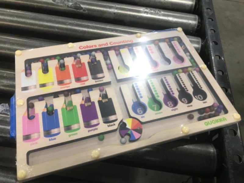 Photo 1 of QUOKKA Magnetic Color and Number Maze Toy - Sorting & Counting Matching Game for Kids Ages 1-3 - Montessori Toys for Toddlers 2 4 Year Old - Magnet Travel Game for Plane Car Road Trip Activities