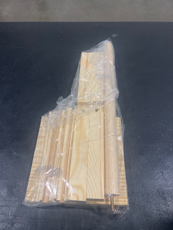 Photo 1 of Pasta Drying Rack, Large Wood Spaghetti Rack, Foldable Fresh Spaghetti Stand Dryer Noodle Hanger for Kitchen with 12 Arms and 1 Wooden Stick for Taking Noodle, Noodle Dryer Rack for Home Use