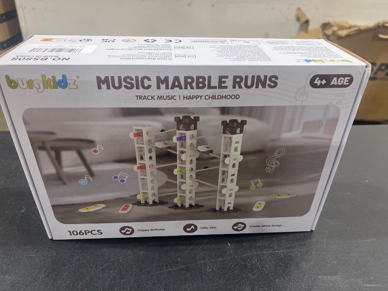 Photo 1 of Music Marble Run with Music Pillars- Marble Maze Track Race Set, Construction Building Blocks Toys with 23 Marbles & Storage Bag, STEM Learning Toy Gifts for Boys and Girls Age 4 5 6 7 8 9+