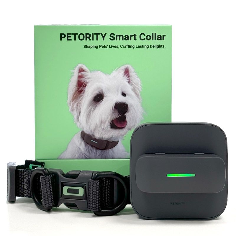 Photo 2 of PETORITY GPS Tracker for Dogs - Wireless Pet Smart Collar with Health Monitor, Waterproof, Escape Alert with Dog Fence, No SIM Card and Monthly Fees.(L-Space Grey,18.9”~26”)