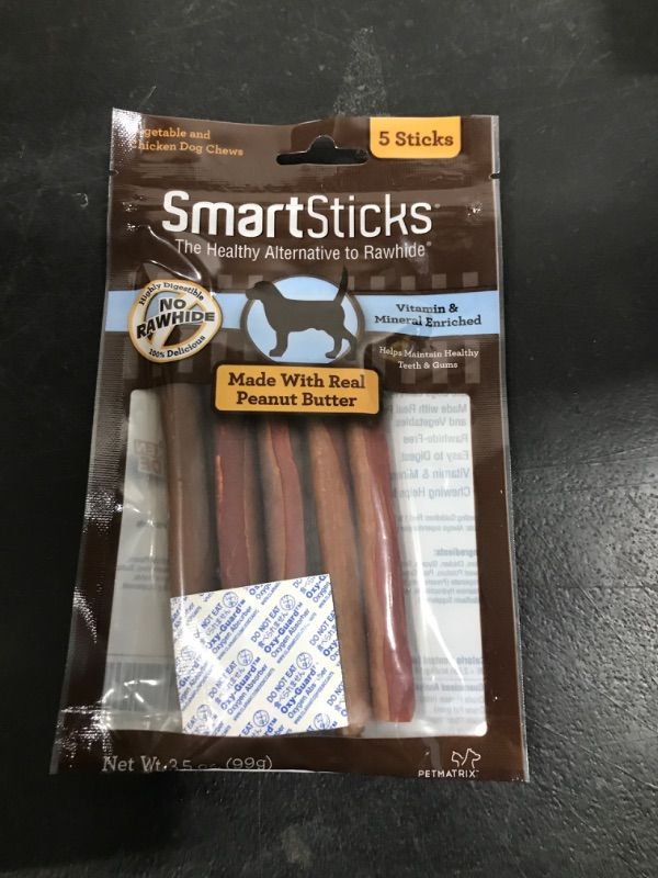 Photo 2 of SmartBones SmartSticks Peanut Butter Chews Dog Treats