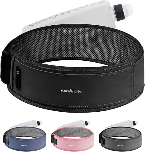 Photo 1 of Running Belt, Fanny Pack with Water Bottle Holder, Running Belt for Men Women, Hydration Belt, Running Gear, Phone Holder for Running