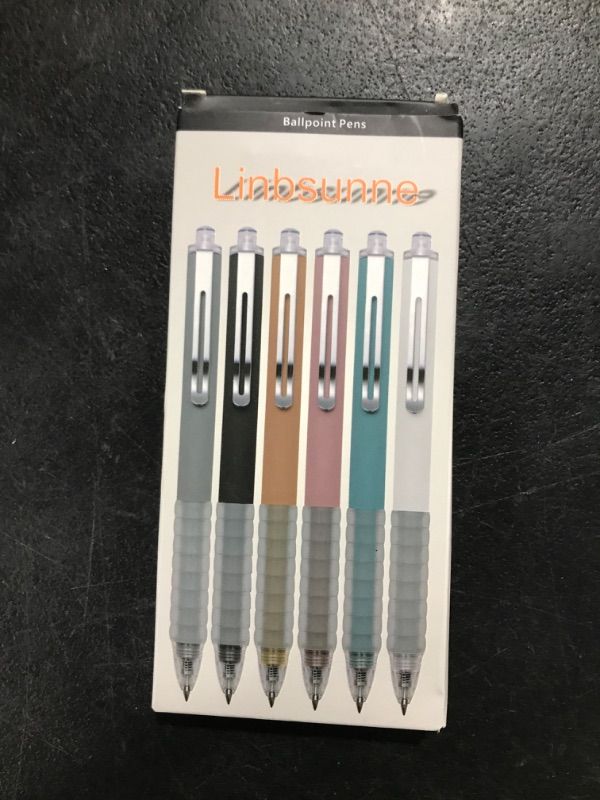 Photo 1 of Linbsunne Ballpoint Pens Medium Point 1mm Black Ink Work Pen with Super Soft Grip Ball Point Pen for Men Women Retractable Office Pens (Black 6)
