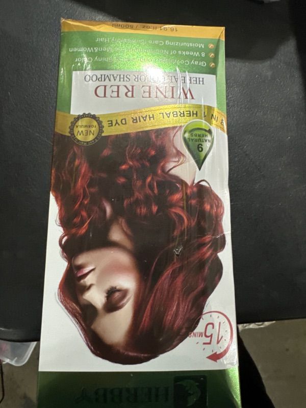 Photo 2 of HERBBY Hair Color Shampoo for Gray Hair Coverage&Color Transform with 9 Herbal Extracts –Long Lasting (6-8 Weeks), Shiny,Evenly Colored,Instant Hair Dye Shampoo&Conditioner, 500 Ml (WINE RED COLOR)