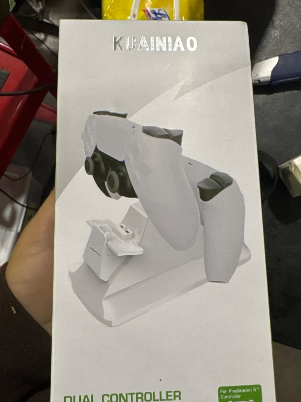 Photo 1 of PS5 Controller Charging Station, Dual Controller Charging Dock for Playstation 5 with Fast Charging 5V/2A Type-C Cable, Overcharge Protection Function, PS5 Charging Station, White