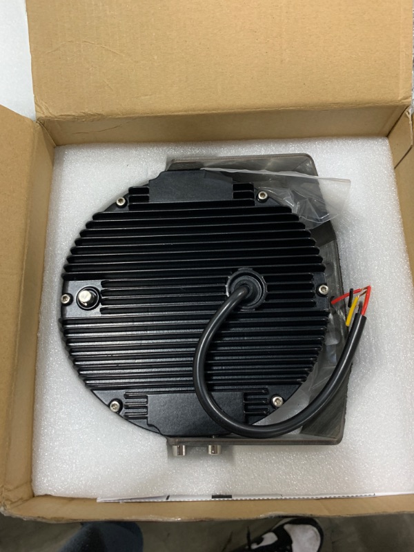 Photo 1 of StoneBanks 5 Inch LED Round Light Pods,200W 30000LM Side Shooter Light with Amber DRL, 270° Wide Range White/Amber Fog Light Hyper Spot Beam Offroad Driving Lights for Car Truck, 1 Pack