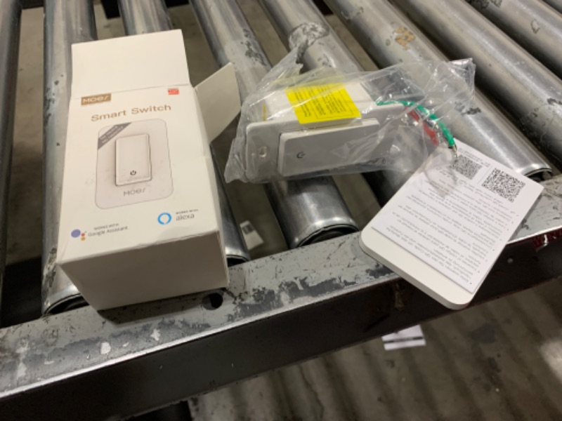 Photo 1 of MOES WiFi Smart Light Switch No Neutral Wire, No Capacitor, No hub Required, 2nd Generation Single Live Wire Push Button, Tuya Smart Life App Remote Control Work with Alexa and Google Home, Minimum 7W